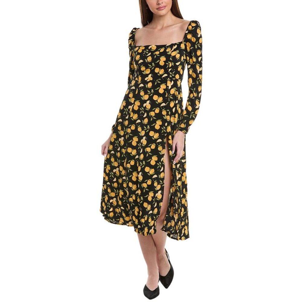 Reveriee Womens  Midi Dress, Black